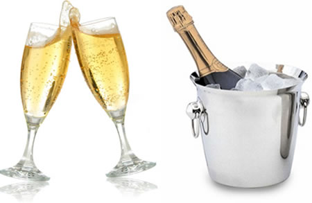 Bottle of champage to celebrate 1 year of Bath WI